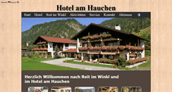 Desktop Screenshot of hotelamhauchen.de